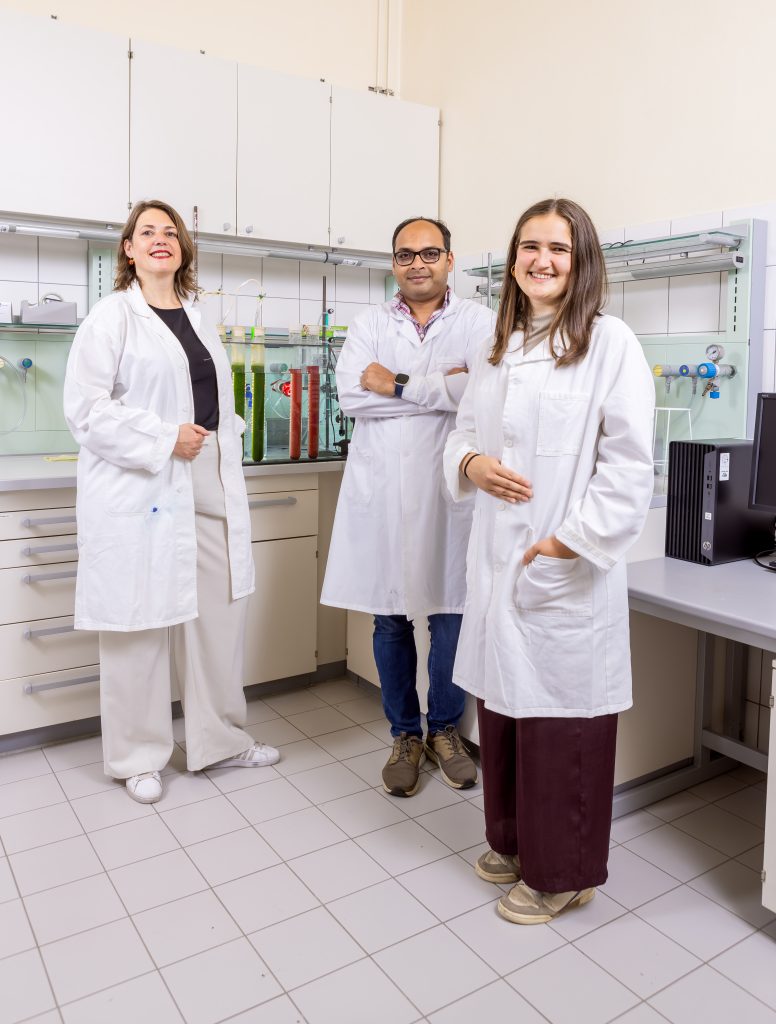 Drei Wissenschaftler:innen der Replacer-Projektes im Labor