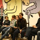 Diskussionsrunde zu Perspektiven eines Kunsthauses im Leipziger Osten am 22.06.2010