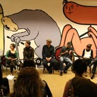 Diskussionsrunde zu Perspektiven eines Kunsthauses im Leipziger Osten am 22.06.2010