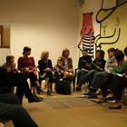 Diskussionsrunde zu Perspektiven eines Kunsthauses im Leipziger Osten am 22.06.2010
