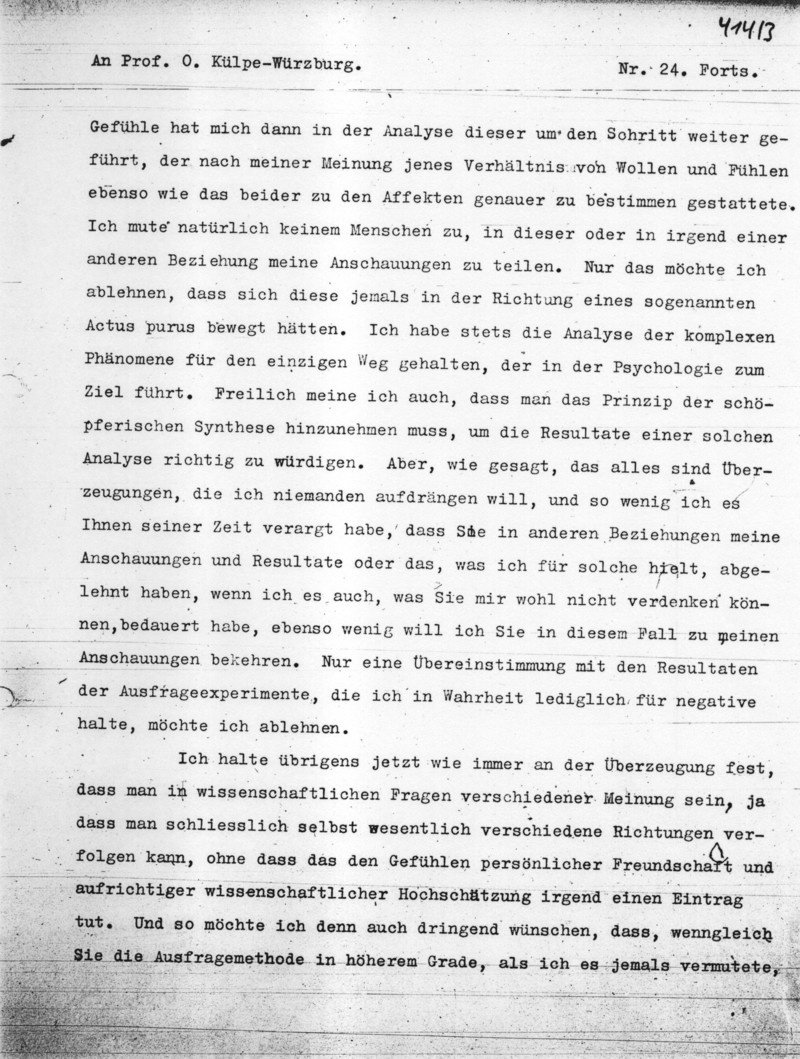 Brief an O. Külpe, 1907, Seite 3